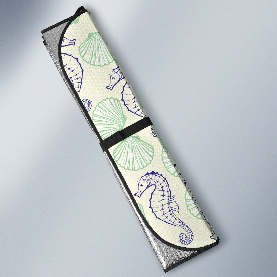 Seahorse Shell Pattern Car Sun Shade