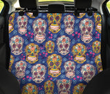 Sugar Skull Flower Pattern Dog Car Seat Covers
