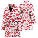 Lips Pattern Print Design 05 Women's Bathrobe