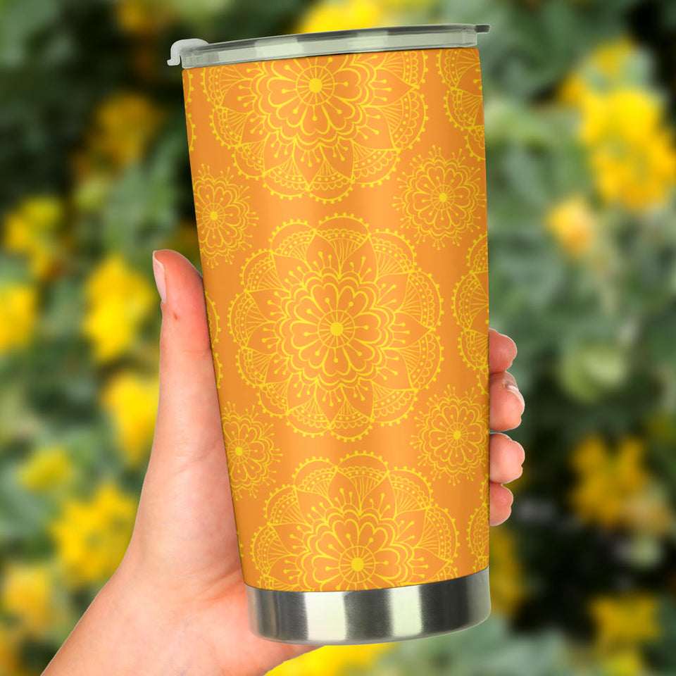 Orange Traditional Indian Element Pattern Tumbler