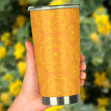 Orange Traditional Indian Element Pattern Tumbler