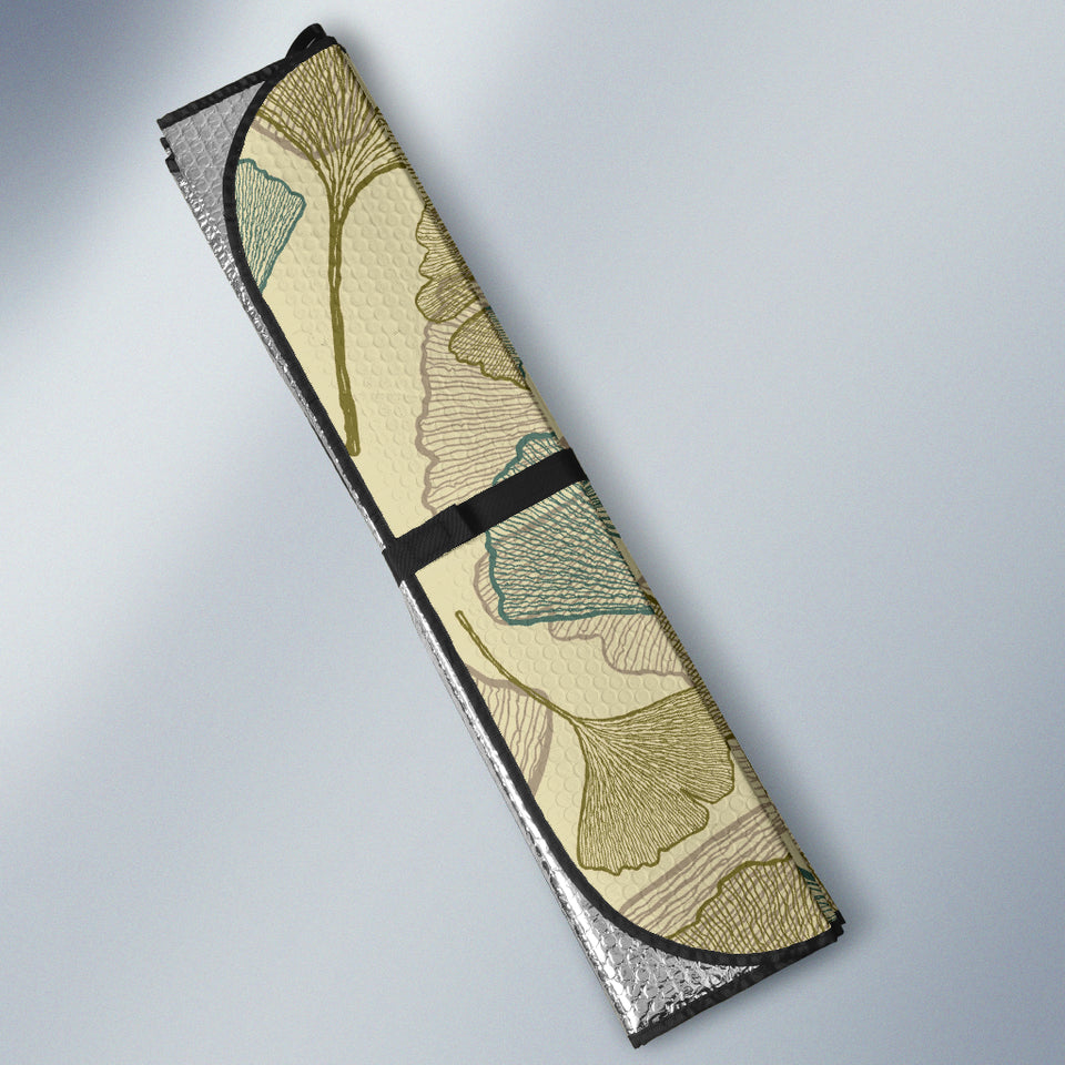 Ginkgo Leaves Design Pattern Car Sun Shade