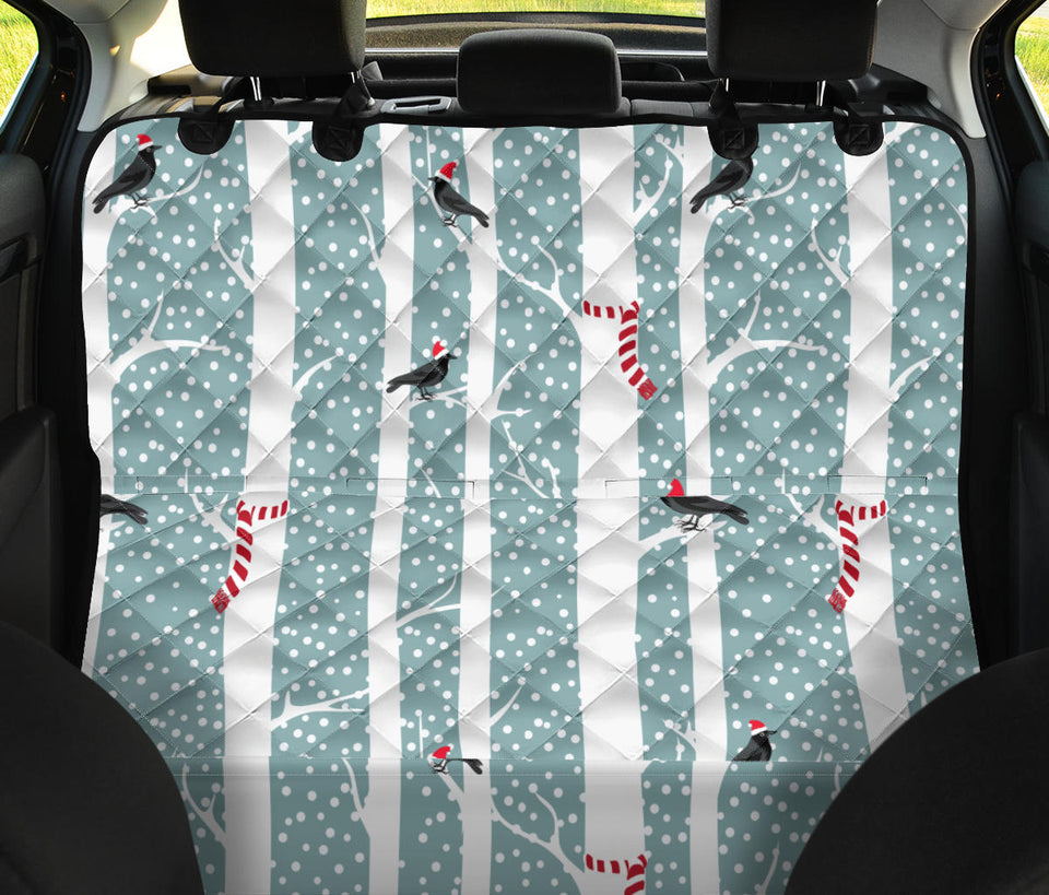 Crows Christmas Hat Scarf Dog Car Seat Covers