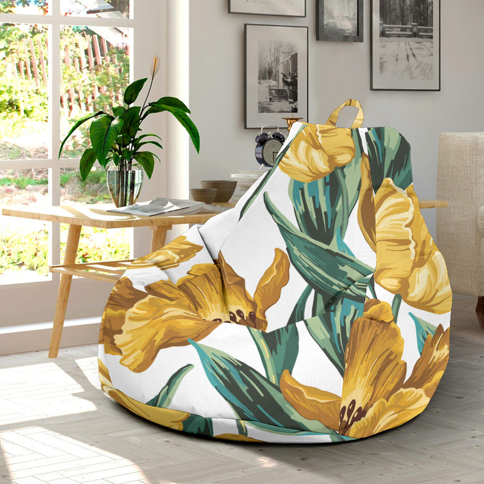 Yellow Tulips Pattern Bean Bag Cover