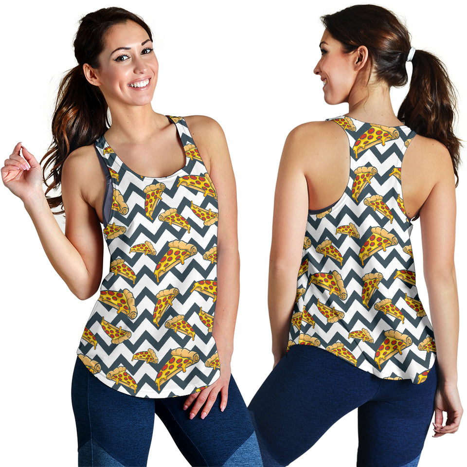 Pizza design pattern Women Racerback Tank Top