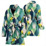 Toucan Tropical Leaves Design Pattern  Women'S Bathrobe