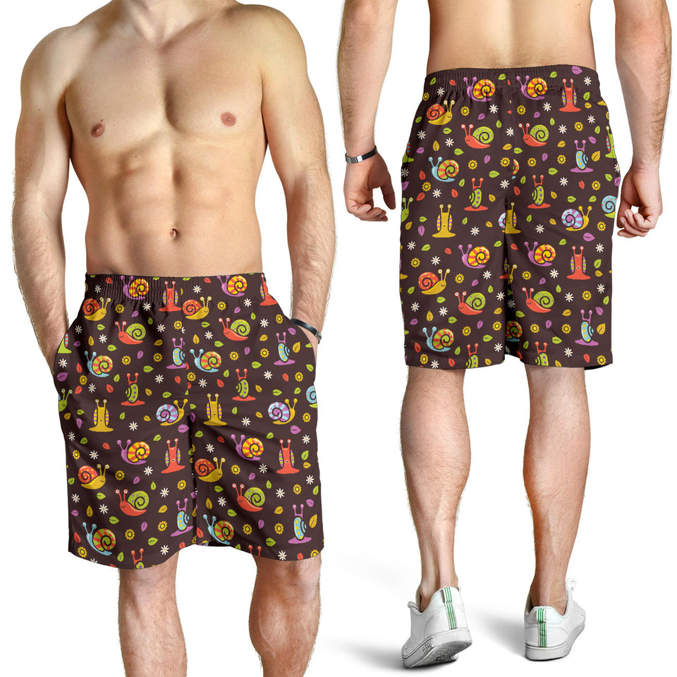Snail Pattern Print Design 02 Men Shorts