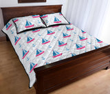 Sailboat anchor pattern Quilt Bed Set
