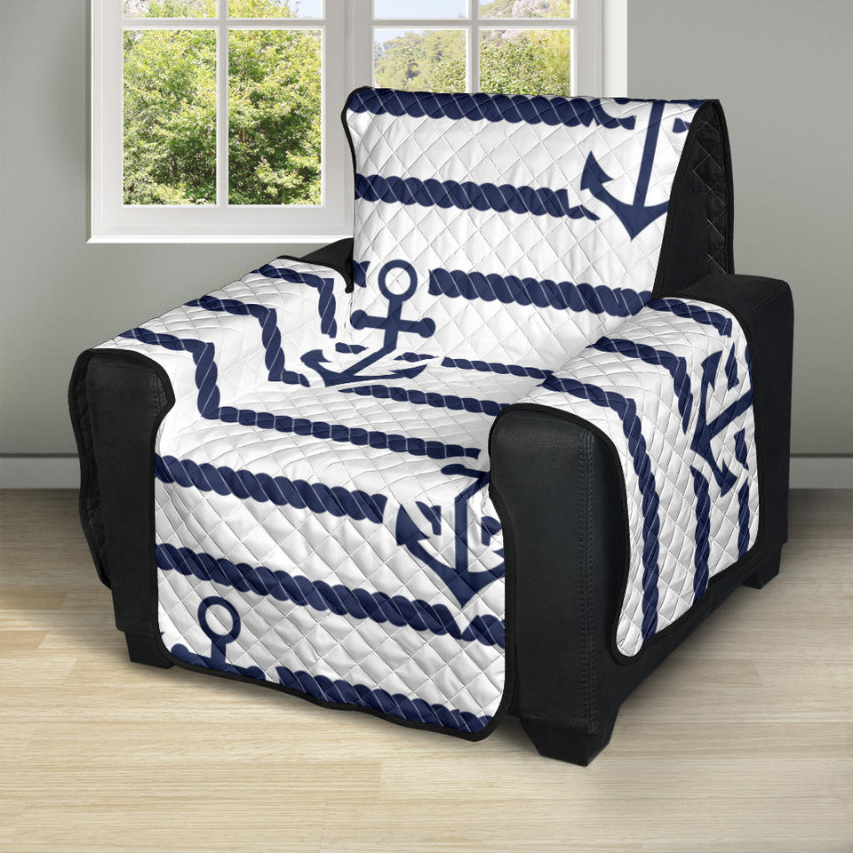 Anchor rope nautical  pattern Recliner Cover Protector