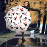 Cool Rooster Chicken Cock Floral Ornament Background Umbrella