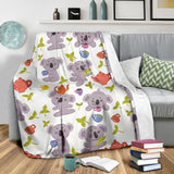 Cute Koalas Teapots Tea Premium Blanket