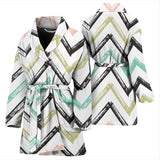 Zigzag  Chevron Paint Pattern Women'S Bathrobe