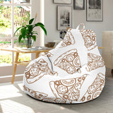 Hand Drawn Pizza Pattern Bean Bag Cover