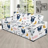 Cute Sleeping Sheep Moon Cloud Pattern Sofa Slipcover