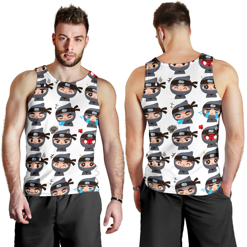 Cute ninja design pattern Men Tank Top