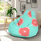 Grapefruit Green Background Bean Bag Cover