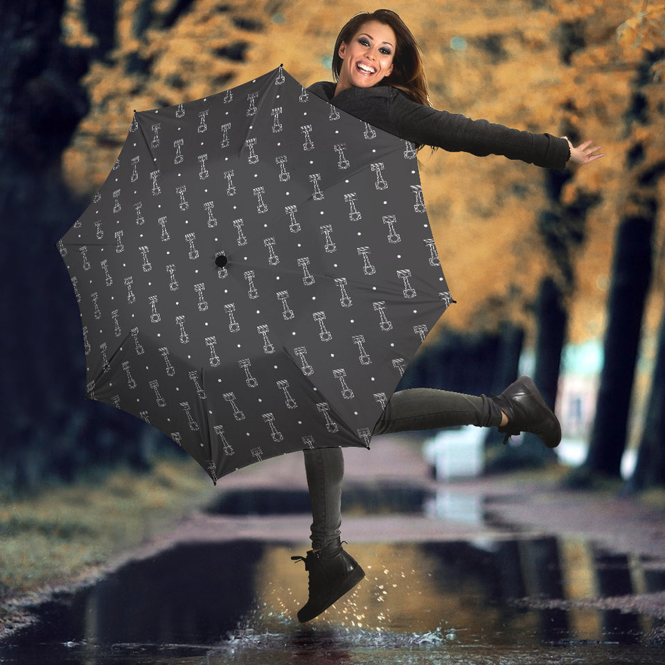 Engine Piston Black Background Pattern Print Design 02 Umbrella