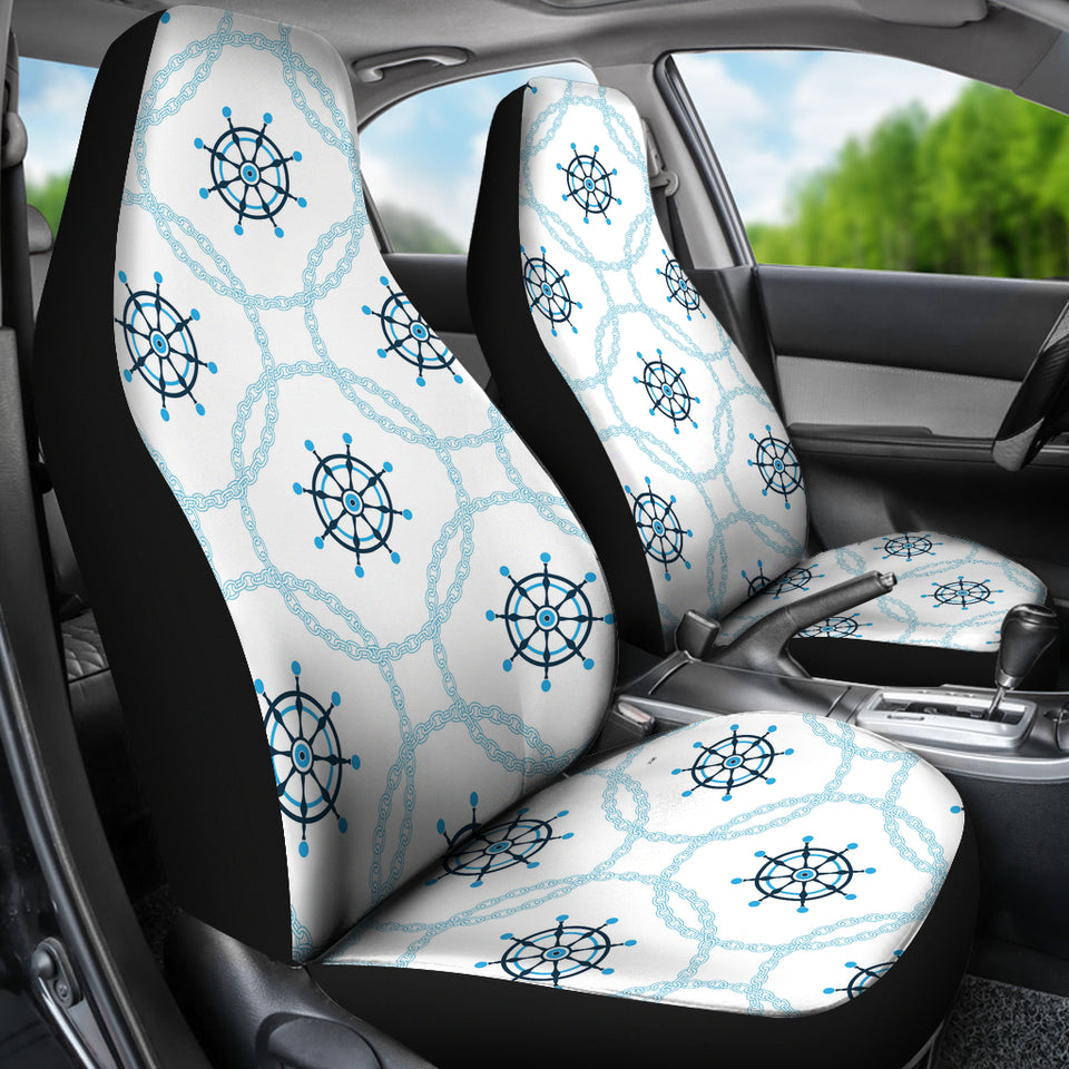 Nautical Steering Wheel Chain Universal Fit Car Seat Covers
