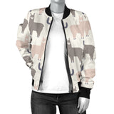 Llama Alpaca Pattern Women'S Bomber Jacket