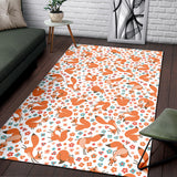 Squirrel Pattern Print Design 05 Area Rug