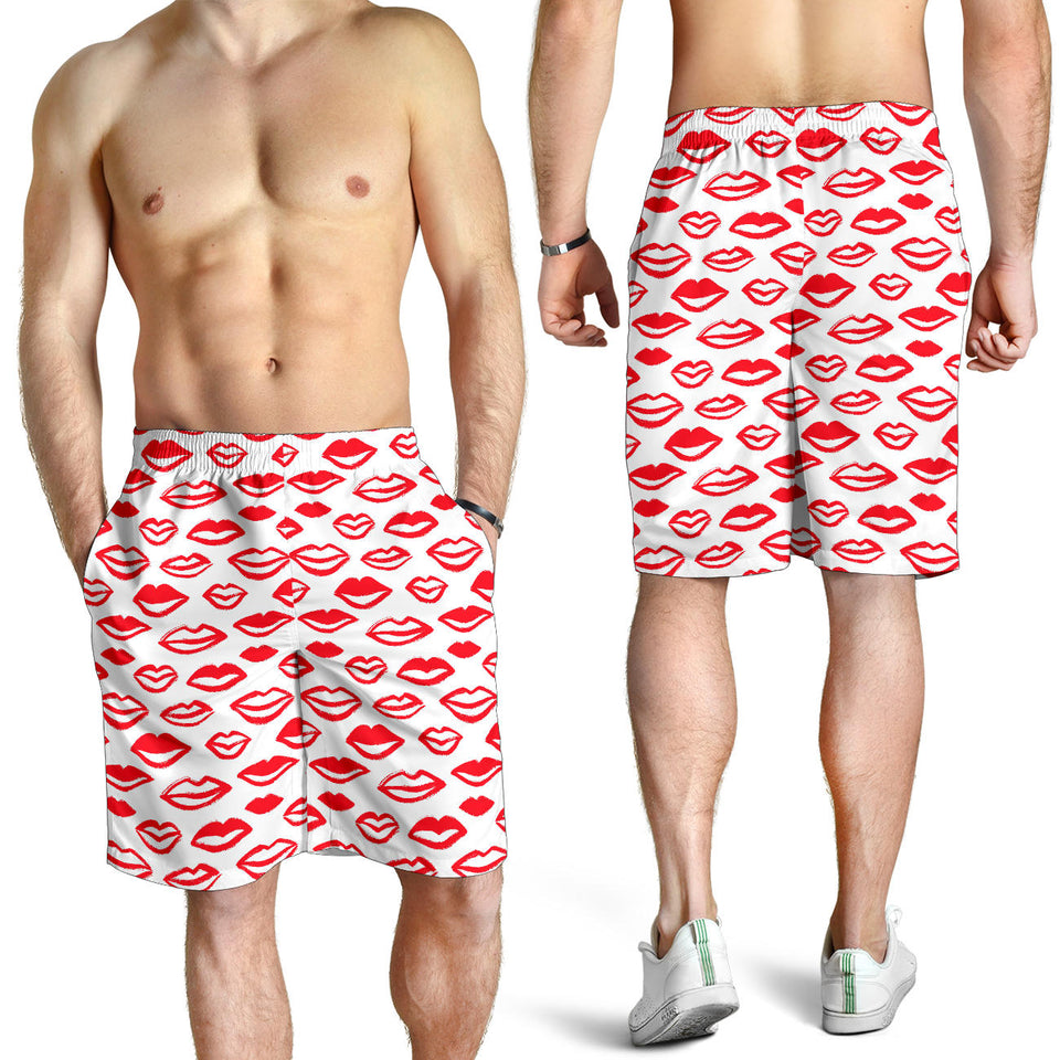 Lips Pattern Print Design 05 Men Shorts