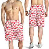 Lips Pattern Print Design 05 Men Shorts