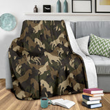 Horse Camouflage Pattern Premium Blanket