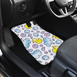 Duck Toy Pattern Print Design 01 Front and Back Car Mats