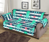 Cute octopuses heart striped background Sofa Cover Protector