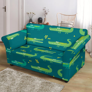 Crocodile Pattern Loveseat Couch Slipcover