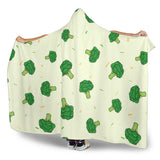 Broccoli Pattern Hooded Blanket