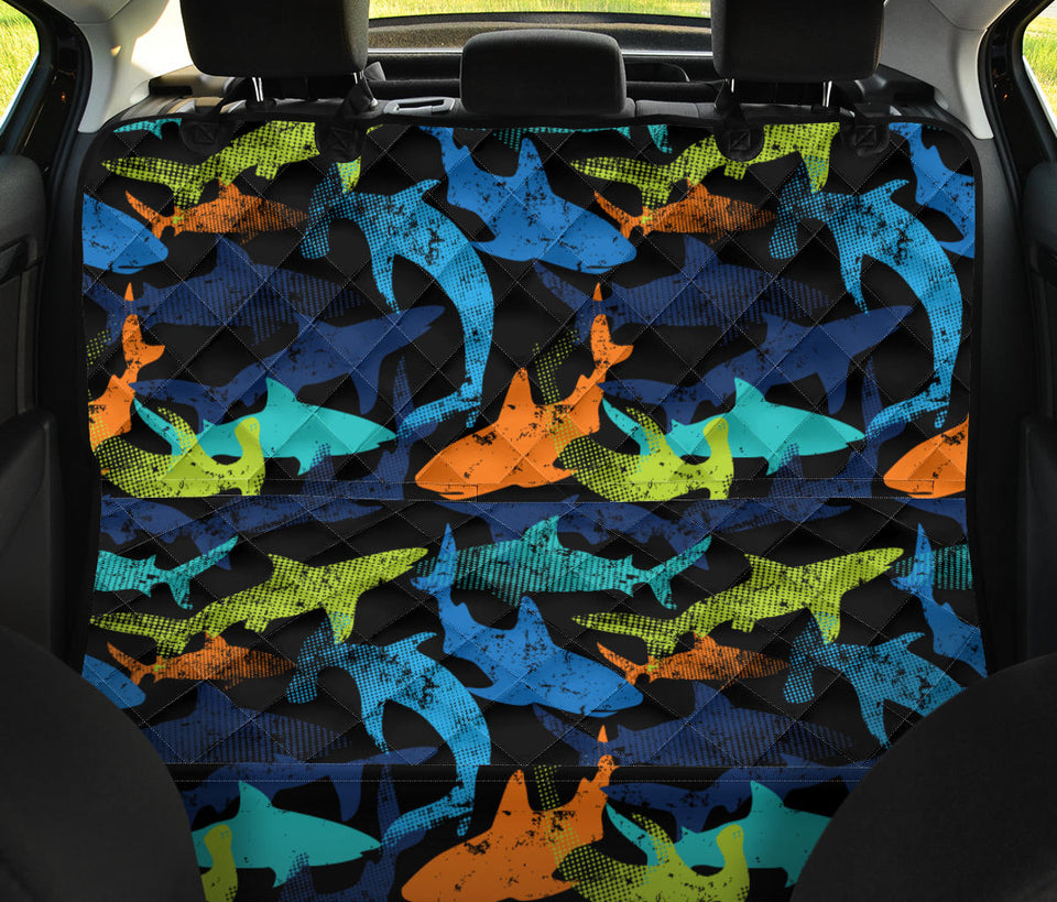 Colorful Shark Dog Car Seat Covers