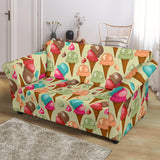Colorful Ice Cream Pattern Loveseat Couch Slipcover