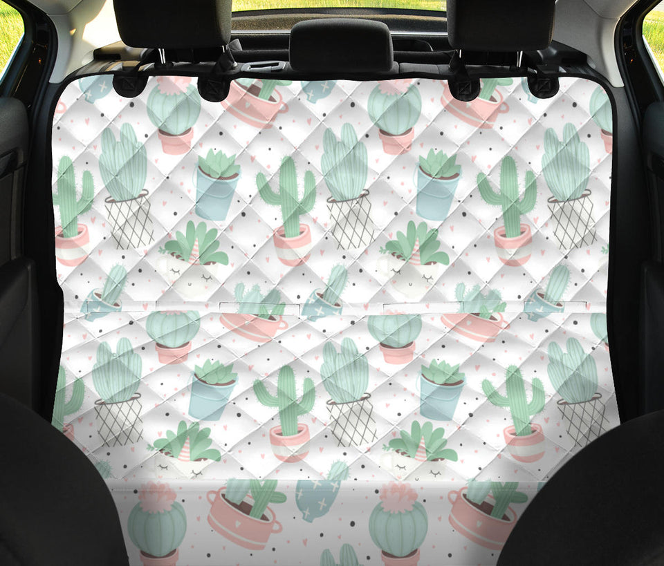 Pastel Colorcactus Pattern Copy Dog Car Seat Covers