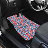 Eiffel Tower Pattern Print Design 02 Front and Back Car Mats