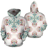 Square Floral Indian Flower Pattern Men Women Pullover Hoodie