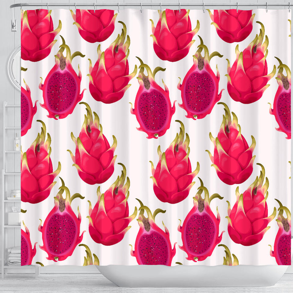 Dragon Fruits Design Pattern Shower Curtain Fulfilled In US