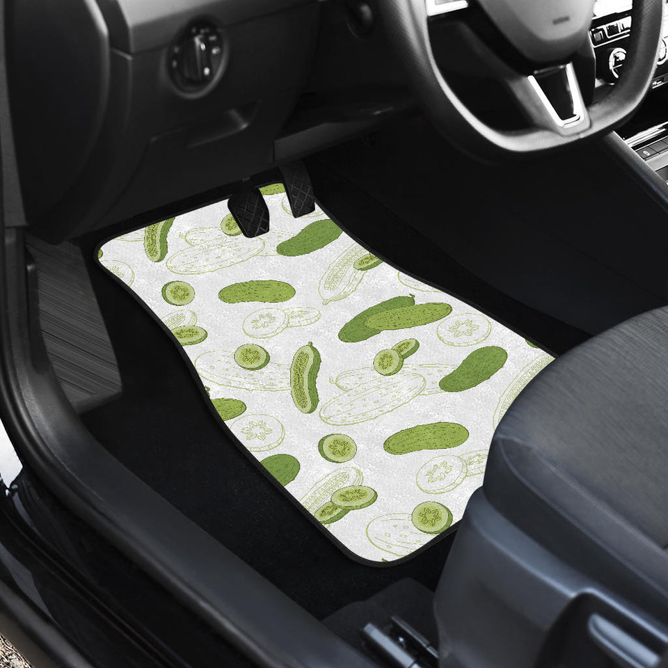 Cucumber Sketch Pattern Front Car Mats