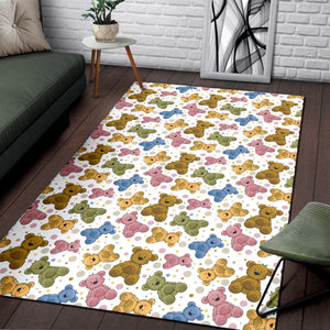 Teddy Bear Pattern Print Design 01 Area Rug