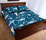 Cute shark pattern Quilt Bed Set