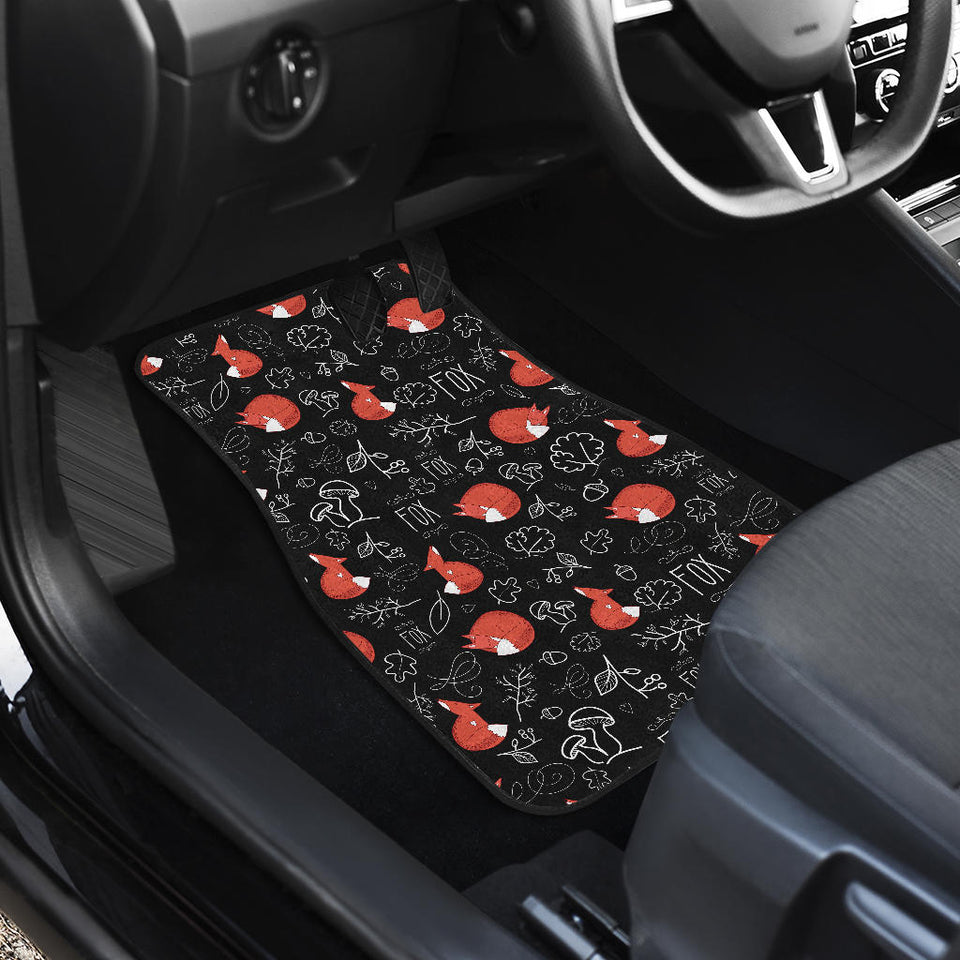 Fox Sleeping Fox Pattern Front Car Mats