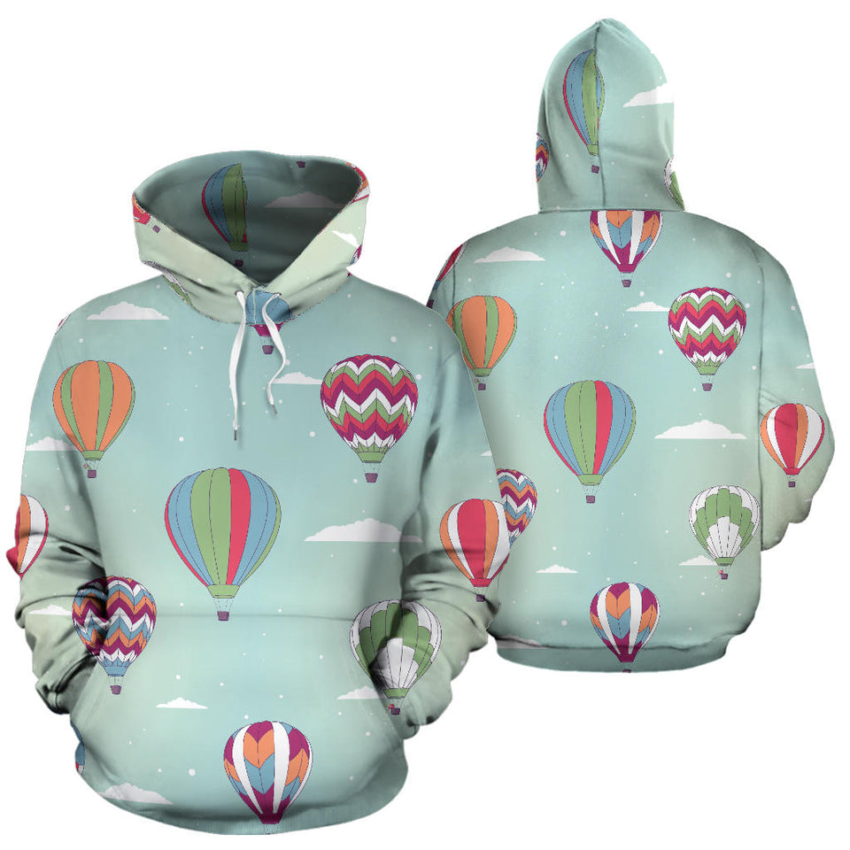 Hot Air Balloon Design Pattern Men Women Pullover Hoodie