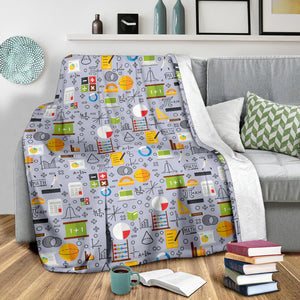 Math Pattern Print Design 04 Premium Blanket
