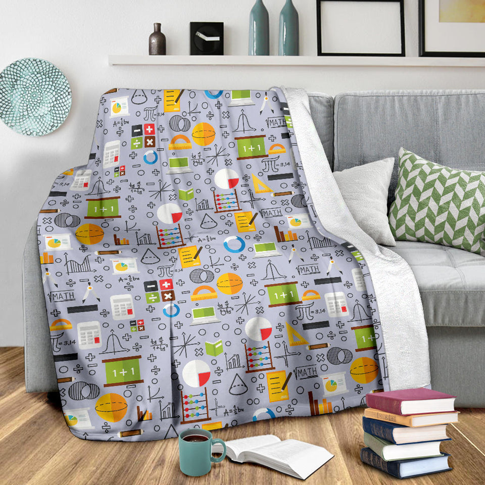 Math Pattern Print Design 04 Premium Blanket