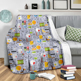 Math Pattern Print Design 04 Premium Blanket