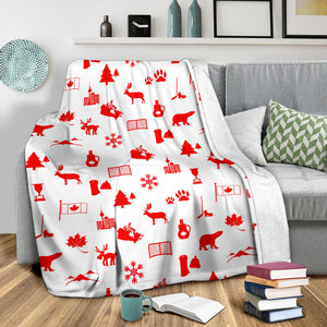 Canada Pattern Print Design 04 Premium Blanket