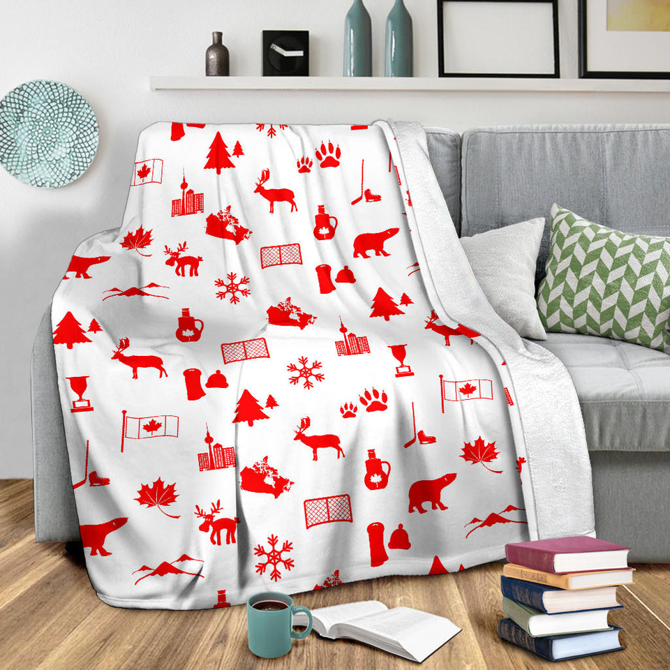 Canada Pattern Print Design 04 Premium Blanket