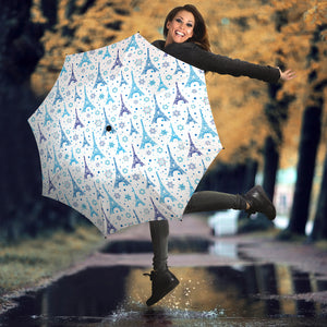 Eiffel Tower Pattern Print Design 01 Umbrella