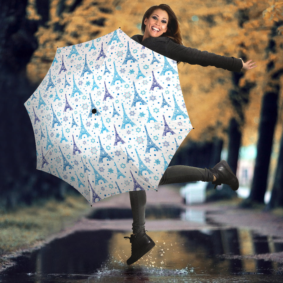 Eiffel Tower Pattern Print Design 01 Umbrella