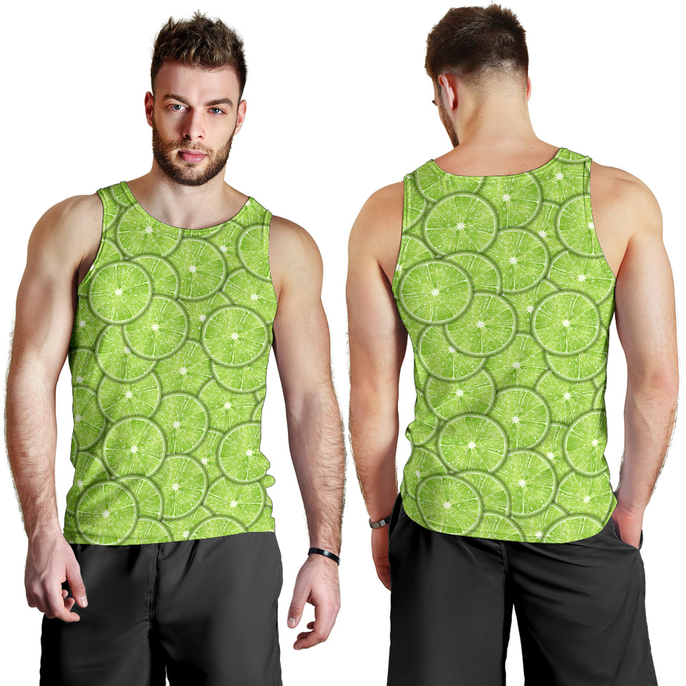 Slices of Lime pattern Men Tank Top